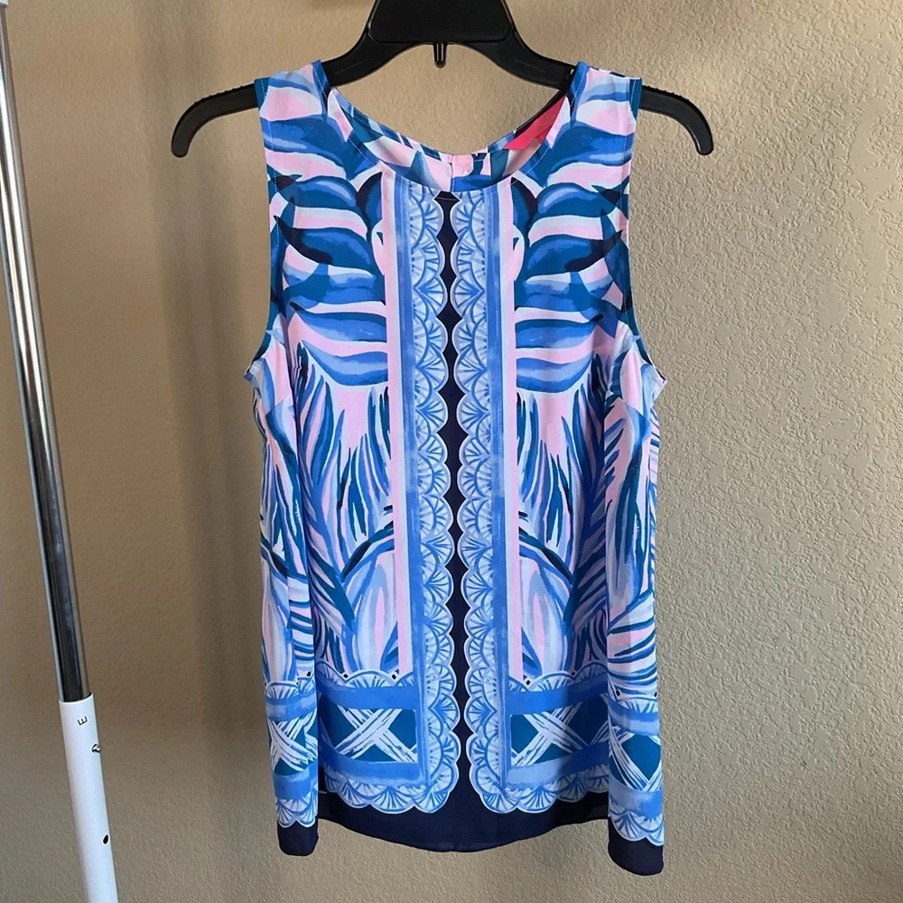Lily Pullitzer Womens Lilly Lona Tank Top Size Small
